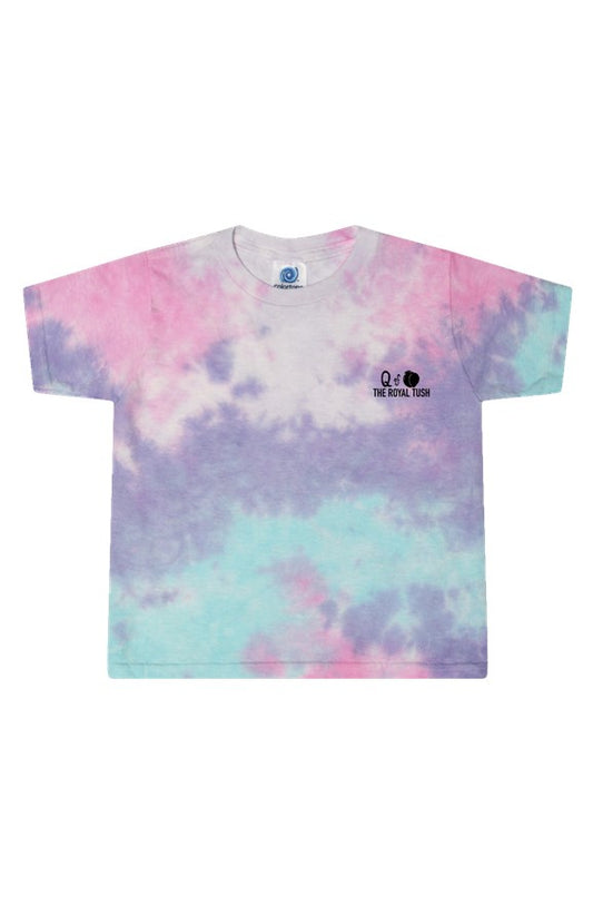 Queen of Peaches Tie-Dye Cotton Candy Ladies' Cropped T-Shirt