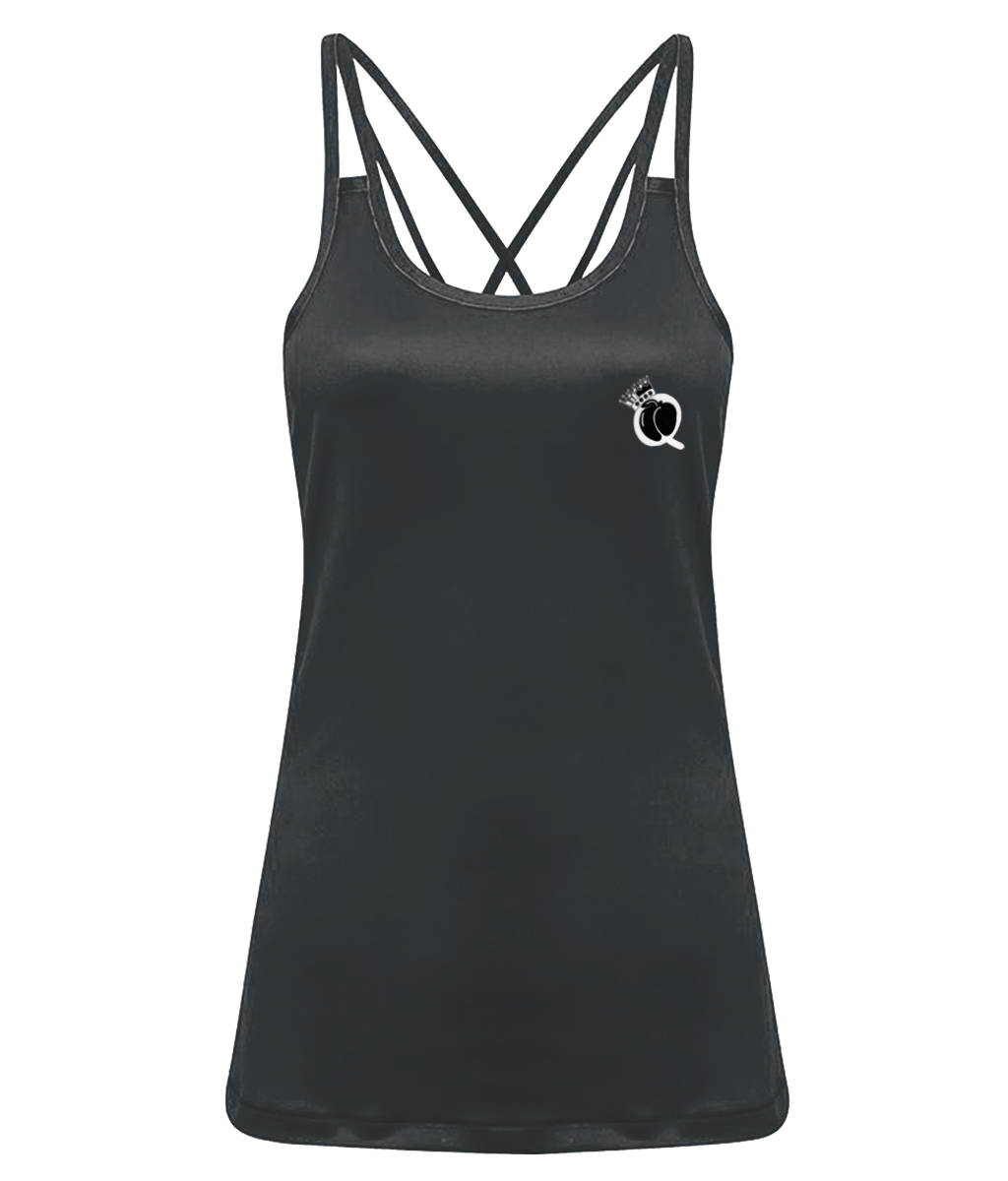 Queen of Peaches Women's TriDri® 'Laser Cut' Spaghetti Strap Vest