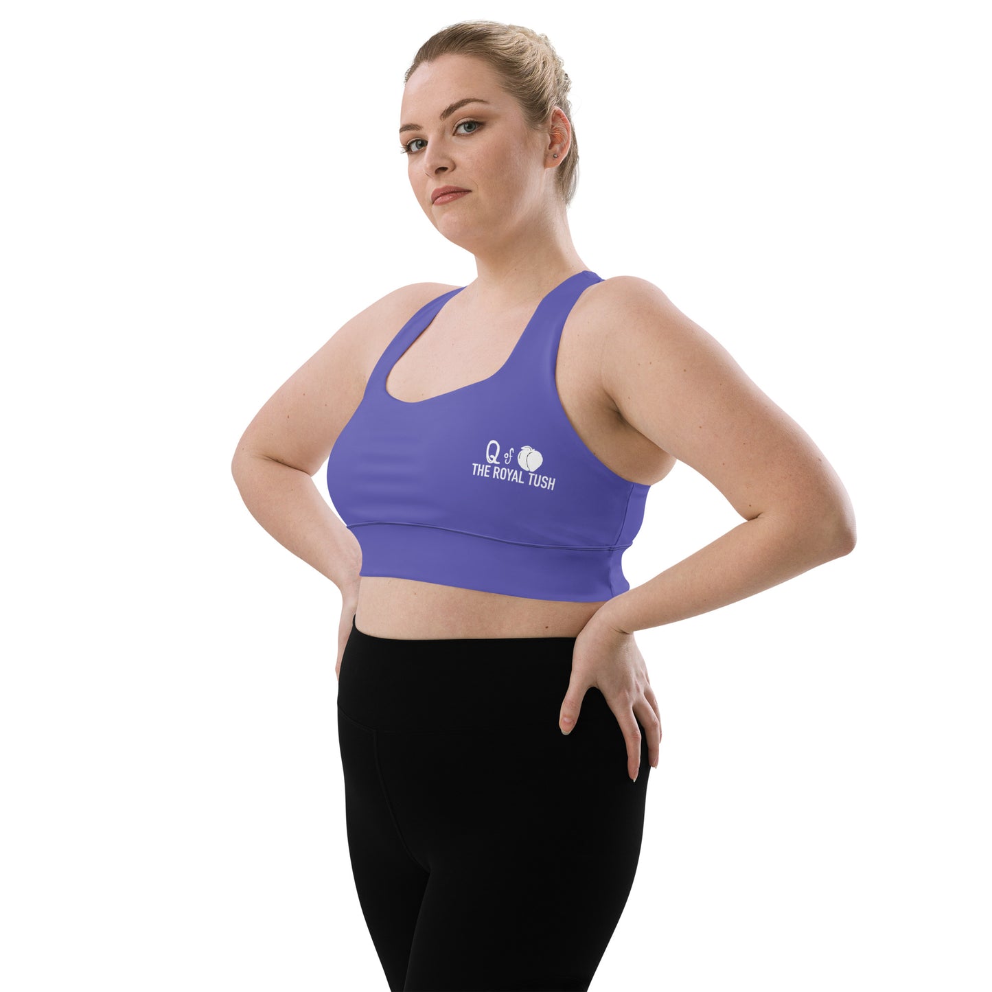 Queen of Peaches squatastic Longline sports bra